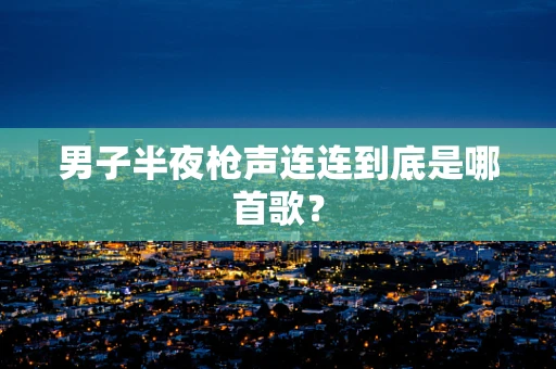男子半夜枪声连连到底是哪首歌？