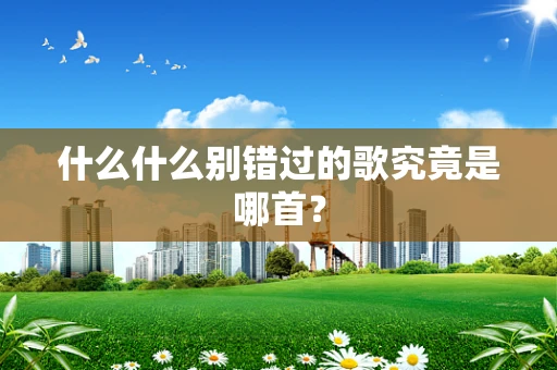 什么什么别错过的歌究竟是哪首？