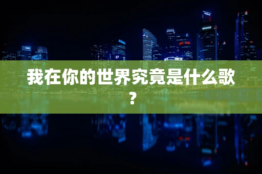 我在你的世界究竟是什么歌？