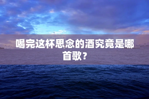 喝完这杯思念的酒究竟是哪首歌？