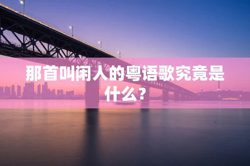 那首叫闲人的粤语歌究竟是什么？
