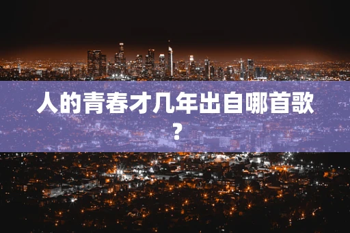 人的青春才几年出自哪首歌？