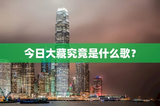 今日大藏究竟是什么歌？