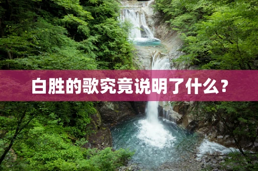 白胜的歌究竟说明了什么？