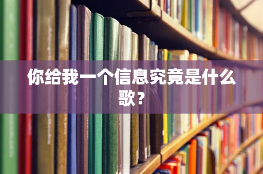 你给我一个信息究竟是什么歌？