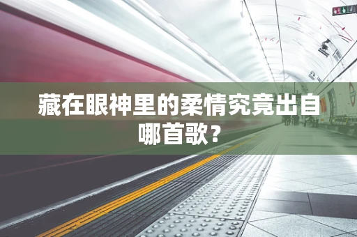 藏在眼神里的柔情究竟出自哪首歌？