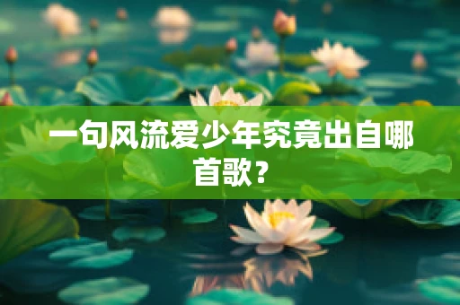 一句风流爱少年究竟出自哪首歌？