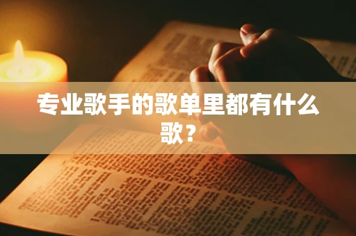 专业歌手的歌单里都有什么歌？