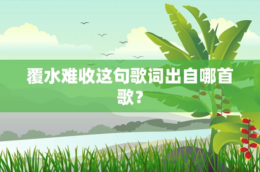 覆水难收这句歌词出自哪首歌？