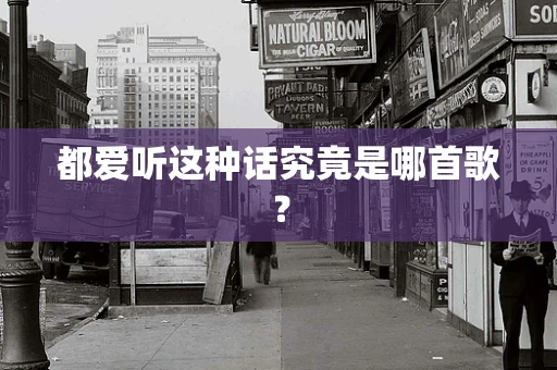 都爱听这种话究竟是哪首歌？