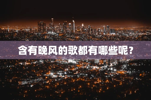 含有晚风的歌都有哪些呢？