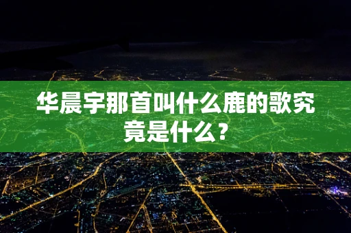 华晨宇那首叫什么鹿的歌究竟是什么？