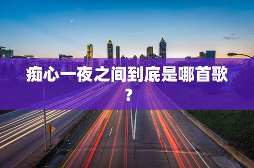 痴心一夜之间到底是哪首歌？