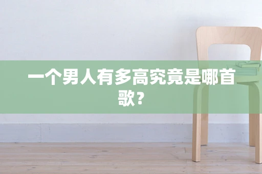 一个男人有多高究竟是哪首歌？