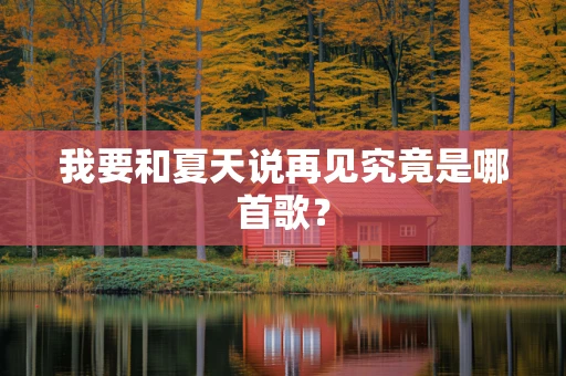 我要和夏天说再见究竟是哪首歌？