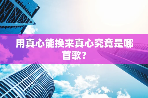 用真心能换来真心究竟是哪首歌？