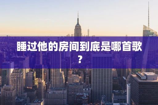 睡过他的房间到底是哪首歌？