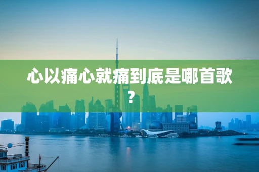 心以痛心就痛到底是哪首歌？