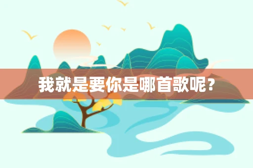 我就是要你是哪首歌呢？