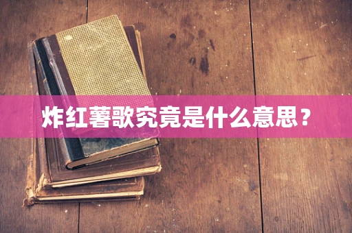 炸红薯歌究竟是什么意思？