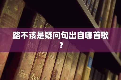 路不该是疑问句出自哪首歌？