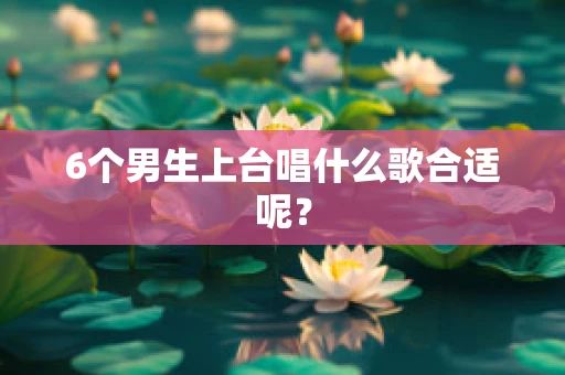 6个男生上台唱什么歌合适呢？