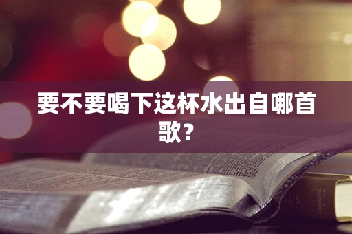 要不要喝下这杯水出自哪首歌？