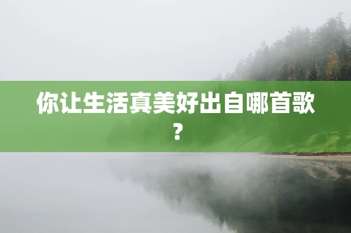 你让生活真美好出自哪首歌？