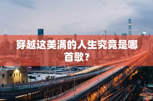 穿越这美满的人生究竟是哪首歌？