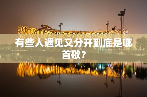 有些人遇见又分开到底是哪首歌？