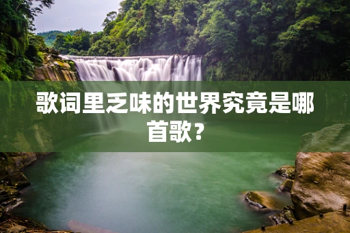 歌词里乏味的世界究竟是哪首歌？