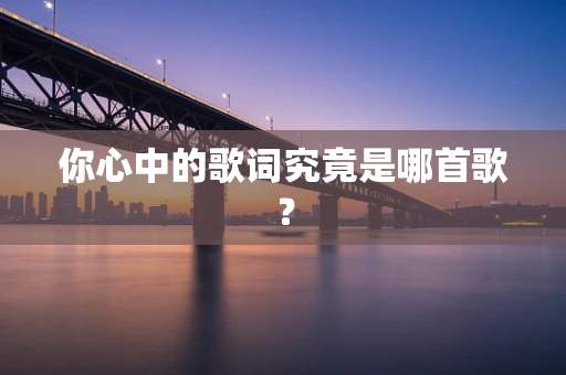 你心中的歌词究竟是哪首歌？