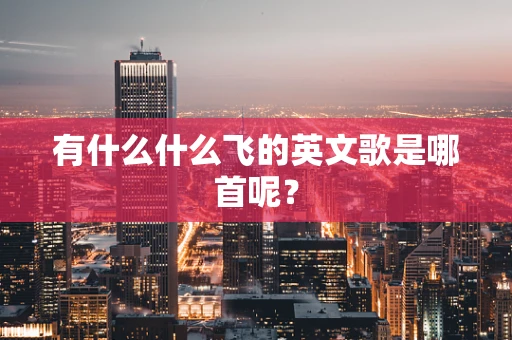 有什么什么飞的英文歌是哪首呢？
