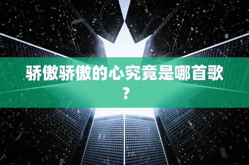 骄傲骄傲的心究竟是哪首歌？