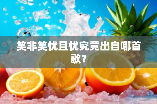 笑非笑忧且忧究竟出自哪首歌？