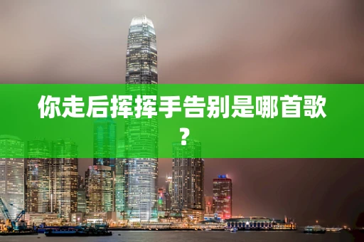 你走后挥挥手告别是哪首歌？