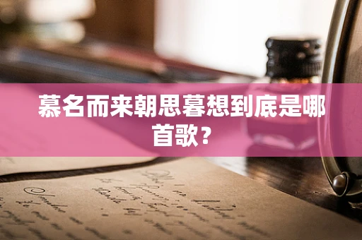 慕名而来朝思暮想到底是哪首歌？