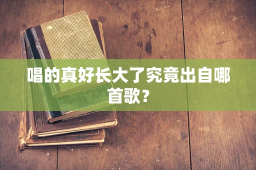 唱的真好长大了究竟出自哪首歌？