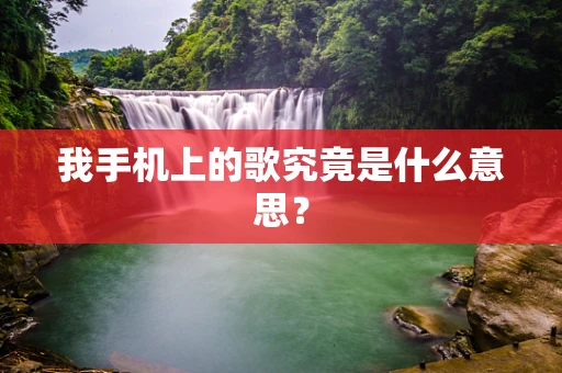 我手机上的歌究竟是什么意思？