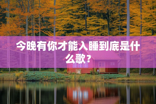 今晚有你才能入睡到底是什么歌？