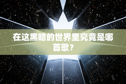 在这黑暗的世界里究竟是哪首歌？