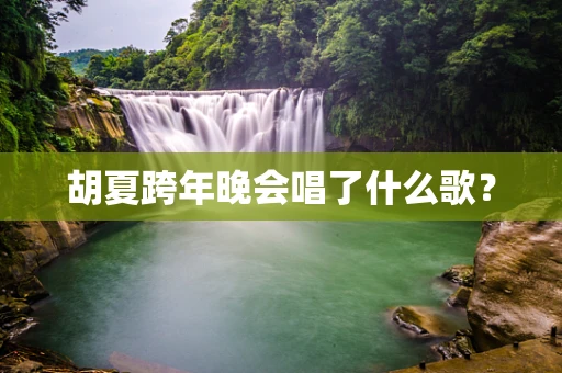 胡夏跨年晚会唱了什么歌？