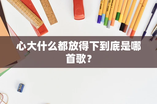 心大什么都放得下到底是哪首歌？
