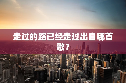 走过的路已经走过出自哪首歌？