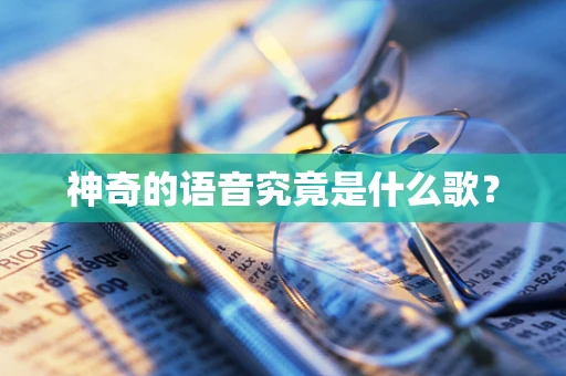 神奇的语音究竟是什么歌？