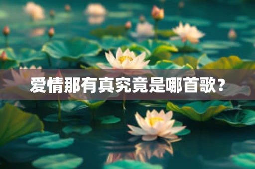 爱情那有真究竟是哪首歌？