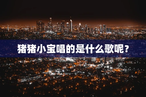 猪猪小宝唱的是什么歌呢？