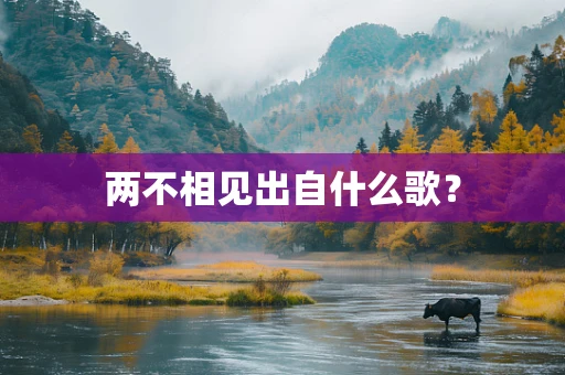 两不相见出自什么歌？