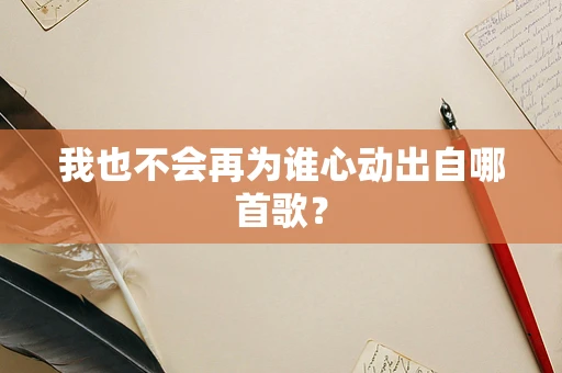 我也不会再为谁心动出自哪首歌？
