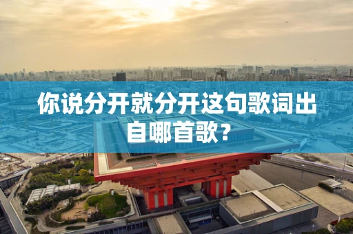 你说分开就分开这句歌词出自哪首歌？